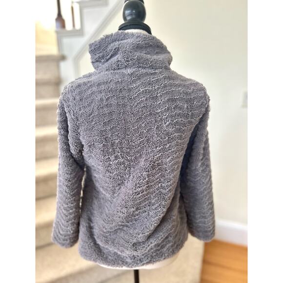 Patagonia GIRL Grey Pelage Fleece Button Up Jacket - Picture 5 of 10